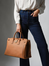 Sac Port� Main / A4 L Equestre Cuir Etrier Beige equestre EEQT142L-vue-porte