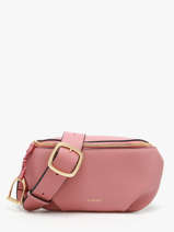 Sac Banane Torsade Cuir Etrier Rose torsade ETOS022M-vue-porte